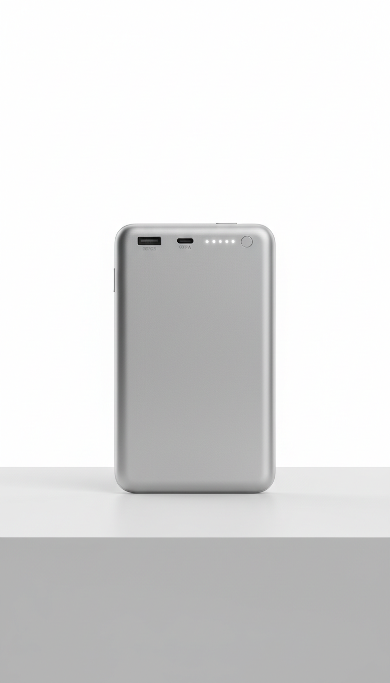 Ultra-Slim Power Bank Matte Silver